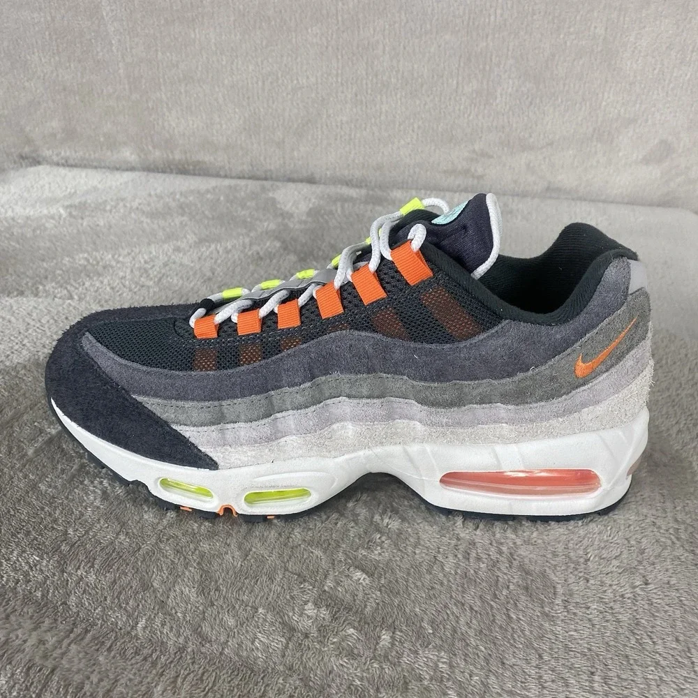 Nike Air Max 95 Big Bubble OG Greedy Mens Shoes Size 10.5 Gray Suede IU2636-300